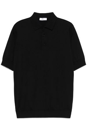 Black cotton polo shirt PT TORINO | TL4SPM110NTS60MGU0990